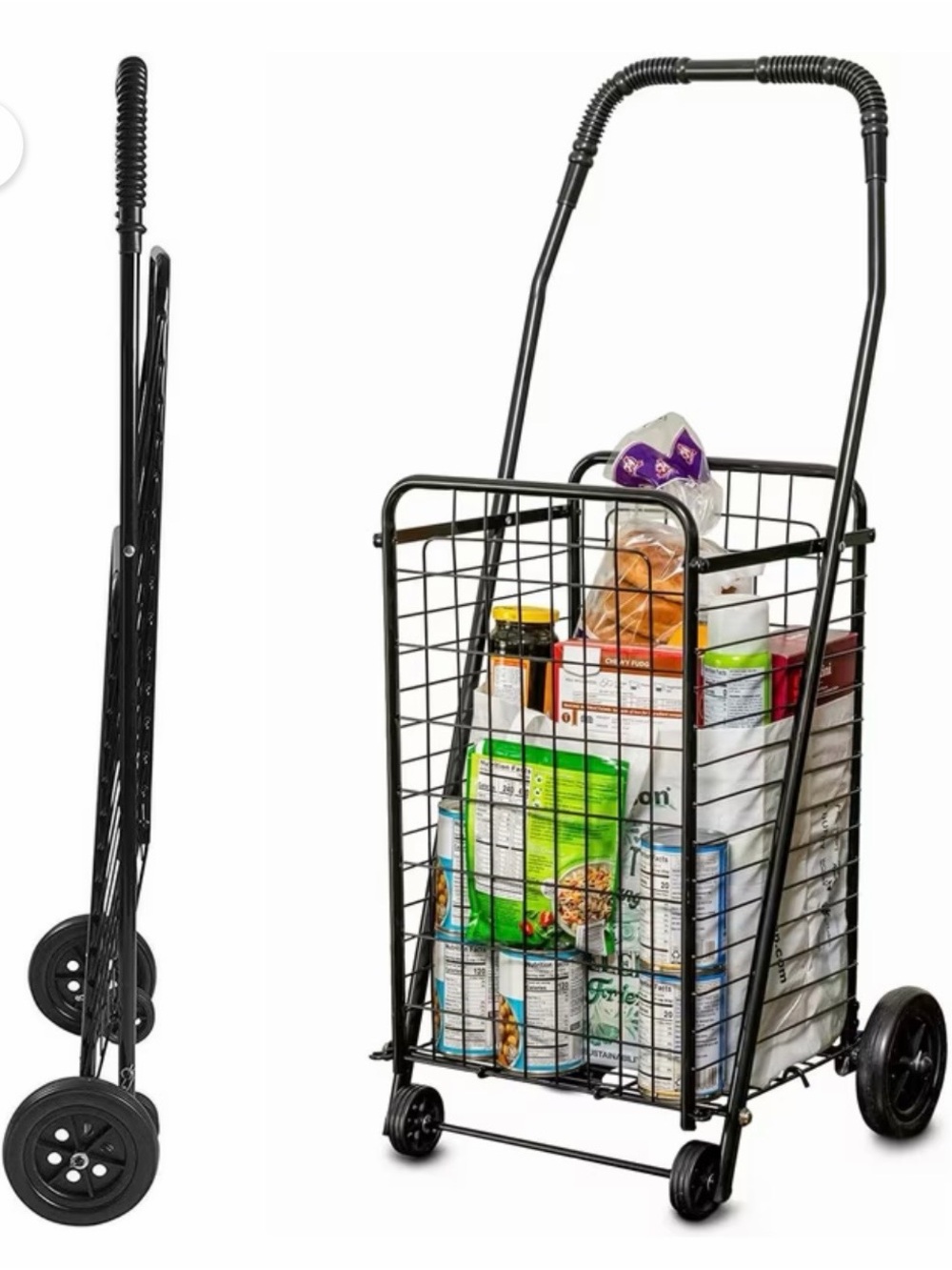 DMI Compact Folding Shopping Cart with Wheels, 90 lb. Capacity NEW